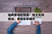 万博APP-瑞典晋级欧锦赛！瑞士无缘晋级，晋级名单曝光